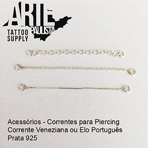 Acessório - Corrente Para Piercing - Prata 925