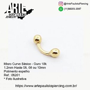 Micro Curvo Básico Ouro 18k