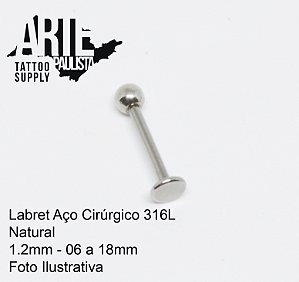 Labret Básico Aço Cirúrgico 316L