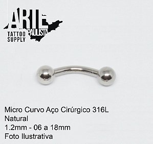 Micro Curvo Básico Aço Cirúrgico 316L