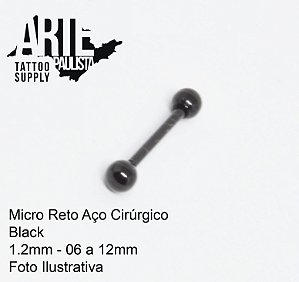 Micro Reto Básico Aço Cirúrgico Black