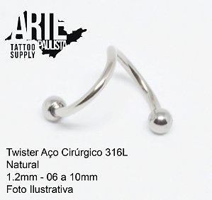 Twister Básico Aço Cirúrgico 316L