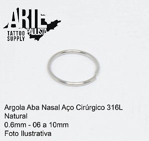 Argola Aba Nasal Básico Aço Cirúrgico 316L