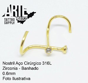 Nostril Básico Aço Cirúrgico Banhado