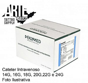 Cateter Periférico Intravenoso Polymed - Caixa 100 unid.