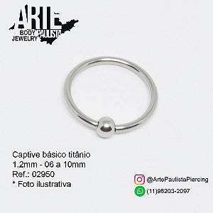 Captive Básico Titânio ASTM F136