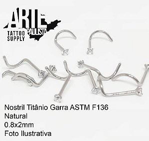 Nostril Cravação Garra Titanio ASTM-F136