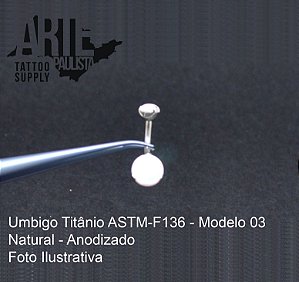 Banana (Umbigo) Titânio ASTM-F136 Modelo 03