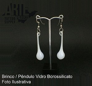 Brinco/Pêndulo Vidro Borossilicato (Par) - Modelo 01