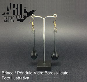 Brinco/Pêndulo Vidro Borossilicato (Par) - Modelo 04