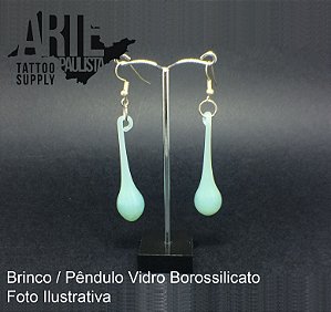 Brinco/Pêndulo Vidro Borossilicato (Par) - Modelo 07