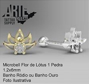 Microbell Flor de Lótus 1 Pedra - Modelo 06