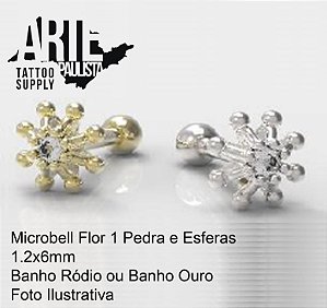 Microbell Flor 1 Pedra e Esferas - Modelo 08