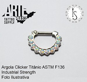 Argola Clicker Titânio ASTM F136 - Linha IS Modelo 01
