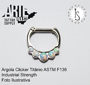 Argola Clicker Titânio ASTM F136 - Linha IS Modelo 02