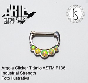 Argola Clicker Titânio ASTM F136 - Linha IS Modelo 03