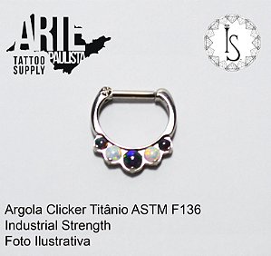 Argola Clicker Titânio ASTM F136 - Linha IS Modelo 05