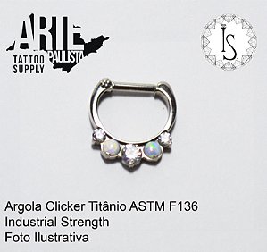 Argola Clicker Titânio ASTM F136 - Linha IS Modelo 06
