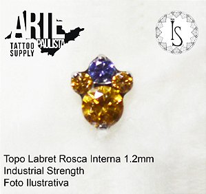 Topo Labret Titânio ASTM F136 - Linha IS Modelo 12