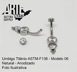 Banana (Umbigo) Titânio ASTM-F136 Modelo 06