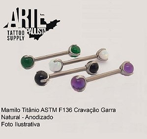 Mamilo Titânio ASTM F136 Cravação Garra (Unidade)