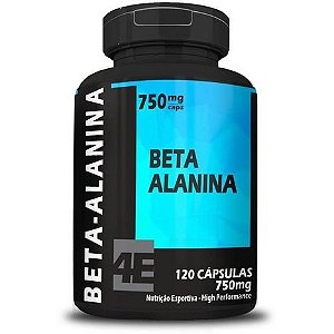 Beta Alanina 750Mg 120 Caps - 4 Elementos