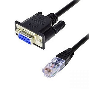 Cabo adaptador serial DB9 Fêmea para RJ45