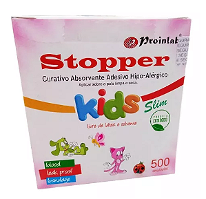 Curativo Absorvente Adesivo Stopper Kids - Cx 500 Unidades