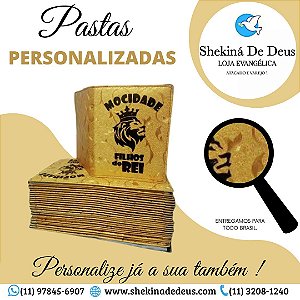 Pasta para hinos louvores modelo personalizadas