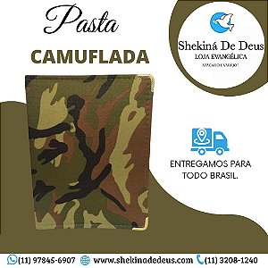 Pasta para hinos louvores modelo Camuflada