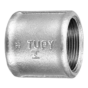 Luva De Aço Galvanizado 1/2" Bsp Fêmea