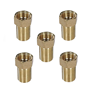 Kit com 5 Extensor Aumento Prolongador Grande Rosca 1/2''