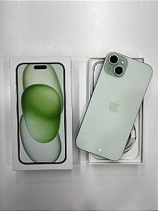 iPhone 15 Apple (128GB) , Green Tela de 6,1", 5G e Câmera de 48 MP