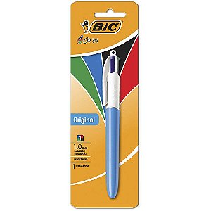 Caneta Esferográfica Retrátil Bic Original Clássica 4 Cores