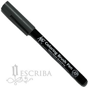 Caneta Pincel Koi Coloring Brush Pen Sakura - Cinza Escuro XBR#144