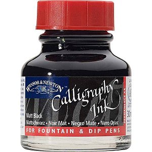 Tinta Para Caligrafia Winsor & Newton Matt Black 30ml