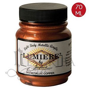 Tinta Para Caligrafia e Pintura - Várias Superfícies  - Lumiere - Cobre Metálico 564 - 70ml