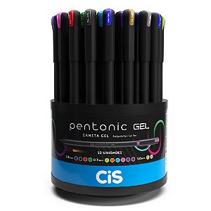 Caneta Gel Cis Pentonic Gel 50 Unidades Sortidas