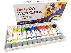 Aquarela Em Tubos Pentel Arts 12 Cores