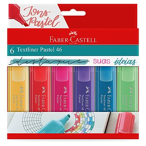 Kit Marca Texto Faber-Castell Textliner 6 Cores Patel