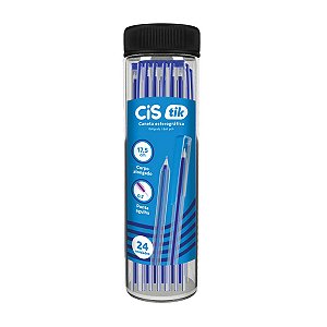 Caneta Esferográfica Cis Tik Azul 0.7mm Pote Com 24 Unidades