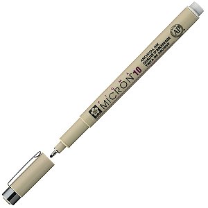 Caneta Nanquim Sakura Pigma Micron 10 Cinza Claro