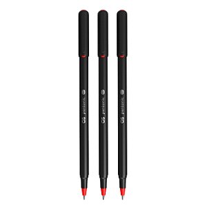 Caneta Esferográfica Cis Pentonic Vermelha 0.7mm Kit 3 Unidades