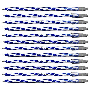 Caneta Gel Cis Spiro Gel Azul 0.7mm 12 Unidades