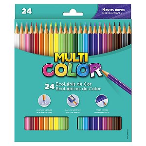 Lápis de Cor Faber-Castell Multicolor 24 Cores Vivas