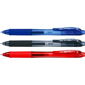 Kit Caneta Gel Pentel Energel X Azul Preta Vermelha 0,5mm