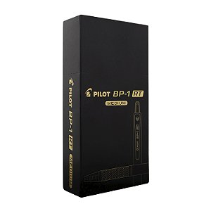 Caneta Esferográfica Pilot BP-1 RT Preta 1.0mm 12 Unidades