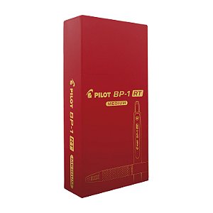 Caneta Esferográfica Pilot BP-1 RT Vermelha 1.0mm 12 Unidades
