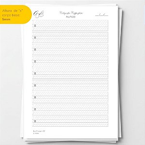 Papel Pautado Para Caligrafia Copperplate 5mm - 10 Folhas
