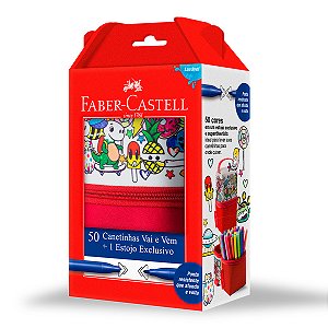Canetinha Hidrográfica Faber-Castell Vai E Vem 50 Cores
